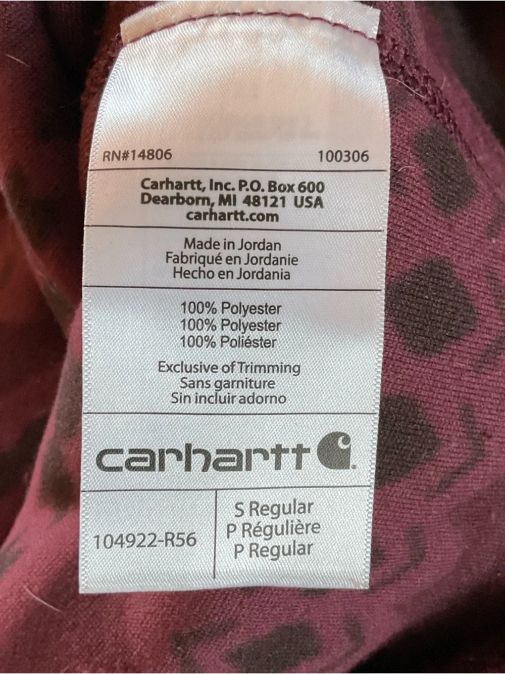 Carhartt WOMEN'S FLEECE PULLOVER RELAXED FIT Size S Gorpcore Outdoor Hiking